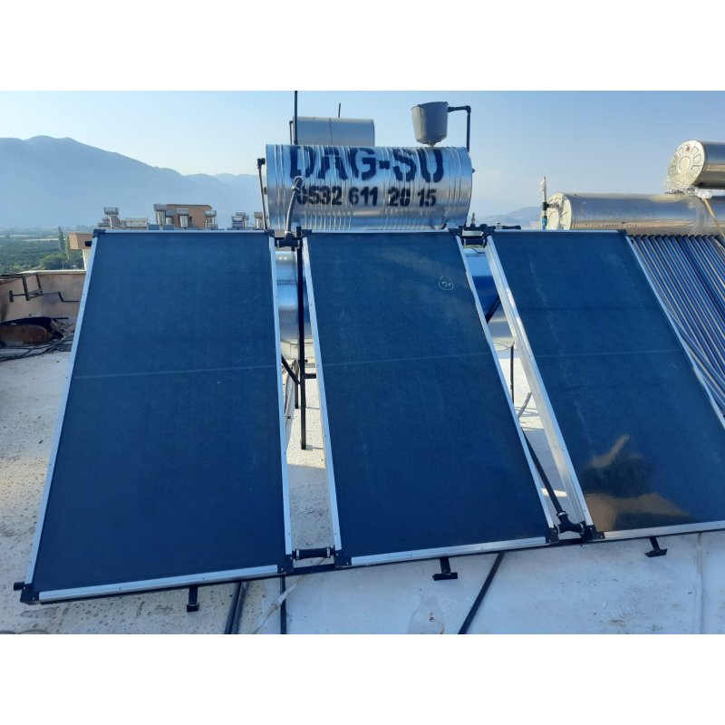 3 Kollektörlü Basınçlı Galvaniz Güneş Enerjisi